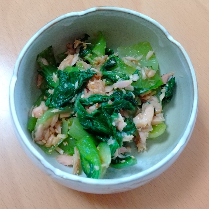チンゲン菜とツナの中華和え